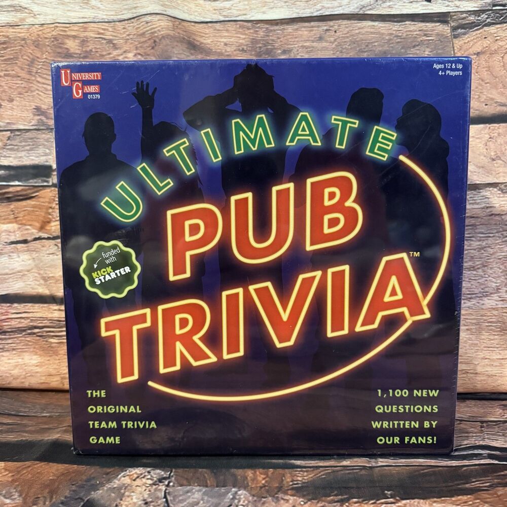 Ultimate Pub Trivia Board Game University Games 01379 Team Trivia Ages 12+ New